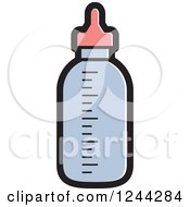 Clipart Of A Baby Formula Bottle Royalty Free Vector Illustration