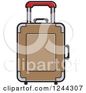 Poster, Art Print Of Brown Rolling Suitcase