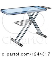 Poster, Art Print Of Blue Ironing Board