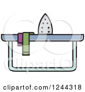 Clipart Of An Ironing Board Royalty Free Vector Illustration