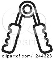 Clipart Of A Black And White Power Squeezer Royalty Free Vector Illustration by Lal Perera