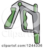 Clipart Of A Green Power Squeezer Royalty Free Vector Illustration