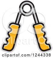 Clipart Of A Yellow Power Squeezer Royalty Free Vector Illustration by Lal Perera