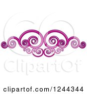 Clipart Of A Pink Swirl Border Royalty Free Vector Illustration