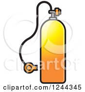Clipart Of A Gradient Orange Diving Cylinder Royalty Free Vector Illustration