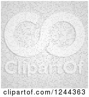 Clipart Of A Gray Dotted Background Texture Royalty Free Vector Illustration