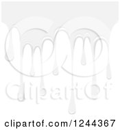 Clipart Of A White Dripping Liquid Royalty Free Vector Illustration