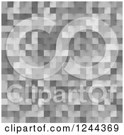 Clipart Of A Gray Pixel Tile Or Square Background Texture Royalty Free Vector Illustration by vectorace
