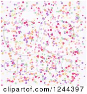 Clipart Of A Colorful Confetti Dot Background Royalty Free Vector Illustration by vectorace