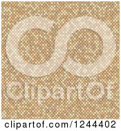 Clipart Of A Brown Pixel Tile Or Square Background Texture Royalty Free Vector Illustration