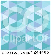 Poster, Art Print Of Blue Abstract Geometric Background