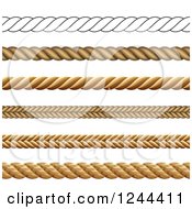 Clipart Of Rope Borders Royalty Free Vector Illustration