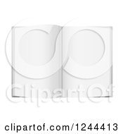 Clipart Of A 3d Open Book Royalty Free Vector Illustration