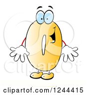 Clipart Of A Happy Cartoon Number Zero Royalty Free Vector Illustration