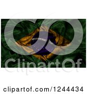 Poster, Art Print Of 3d Dark And Crumpled Brazilian Flag
