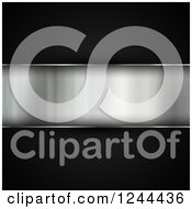 Clipart Of A 3d Brushed Metal Panel On Black Royalty Free Illustration
