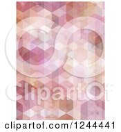 Clipart Of A Pink Geometric Hexagon Background Royalty Free Vector Illustration