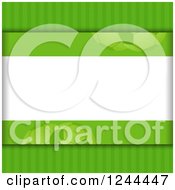 Poster, Art Print Of Green Soccer Ball Background With White Text Space And Stripes