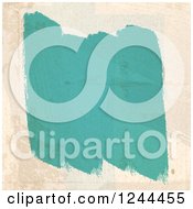 Clipart Of Strokes Of Turquoise Paint On A Beige Wall Royalty Free Vector Illustration