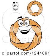 Clipart Of Round Soft Pretzels Royalty Free Vector Illustration