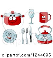 Poster, Art Print Of Happy Dish Characters