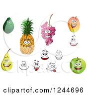Poster, Art Print Of Happy Fruit Characters