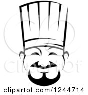 Poster, Art Print Of Black And White Happy Asian Male Chef