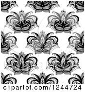 Poster, Art Print Of Seamless Pattern Background Of Henna Lotus Flowers