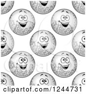 Clipart Of A Seamless Pattern Background Of Golf Balls Royalty Free Vector Illustration