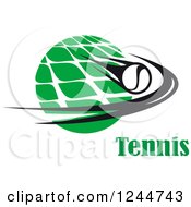 Poster, Art Print Of Flying Tennis Ball And Net With Text