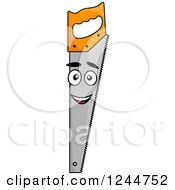 Clipart Of A Hand Saw Royalty Free Vector Illustration