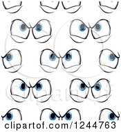 Poster, Art Print Of Seamless Pattern Background Of Mad Eyes