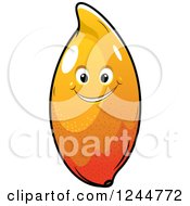 Clipart Of A Mango Character Royalty Free Vector Illustration