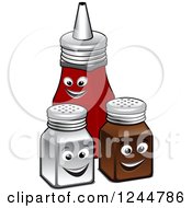 Poster, Art Print Of Salt And Pepper Shakers With Ketchup