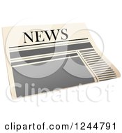 Clipart Of A Newspaper Royalty Free Vector Illustration by Vector Tradition SM
