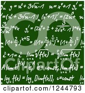 Poster, Art Print Of Seamless Math Formulas Written On A Chalkboard