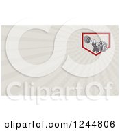 Clipart Of A Bodybuilder Background Or Business Card Design Royalty Free Illustration