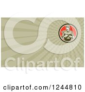 Clipart Of A Carpenter Background Or Business Card Design Royalty Free Illustration