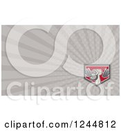 Clipart Of A Gray Ray Kettlebells Background Or Business Card Design Royalty Free Illustration