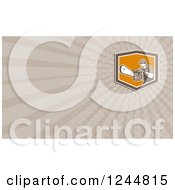 Clipart Of A Logger Lumberjack Arborist Background Or Business Card Design Royalty Free Illustration