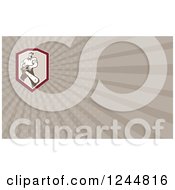 Clipart Of A Logger Lumberjack Arborist Background Or Business Card Design Royalty Free Illustration