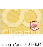Clipart Of A Rooster Background Or Business Card Design Royalty Free Illustration