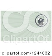 Clipart Of A Samurai Background Or Business Card Design Royalty Free Illustration