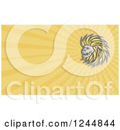 Clipart Of A Male Lion Background Or Business Card Design Royalty Free Illustration