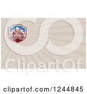 Clipart Of A Strongman Background Or Business Card Design Royalty Free Illustration