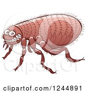 Clipart Of A Grinning Mad Flea Royalty Free Vector Illustration