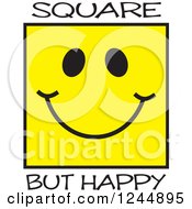 Poster, Art Print Of Square But Happy Yellow Face