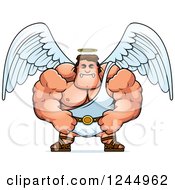 Poster, Art Print Of Mad Brute Muscular Male Angel