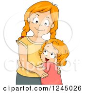 Poster, Art Print Of Red Haired Sisters Hugging