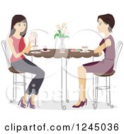 Poster, Art Print Of Mother And Daughter Enjoying Tea Together
